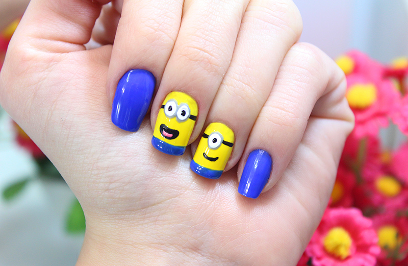 unhas de minions passo a passo