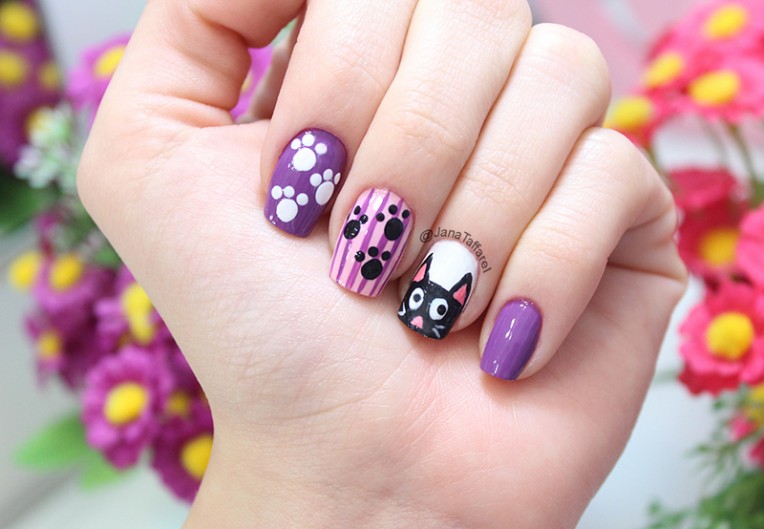 3-unhas decoradas de gatinho